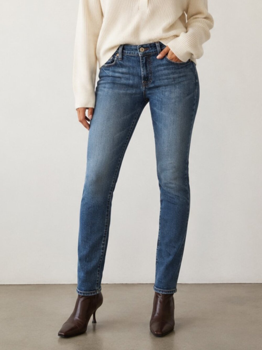 7 For All Mankind Gwenevere Skinny Jeans Womens Blue Stretch Made USA | Size 29
